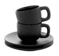 SET DUE TAZZINE E PIATTINI DA ESPRESSO